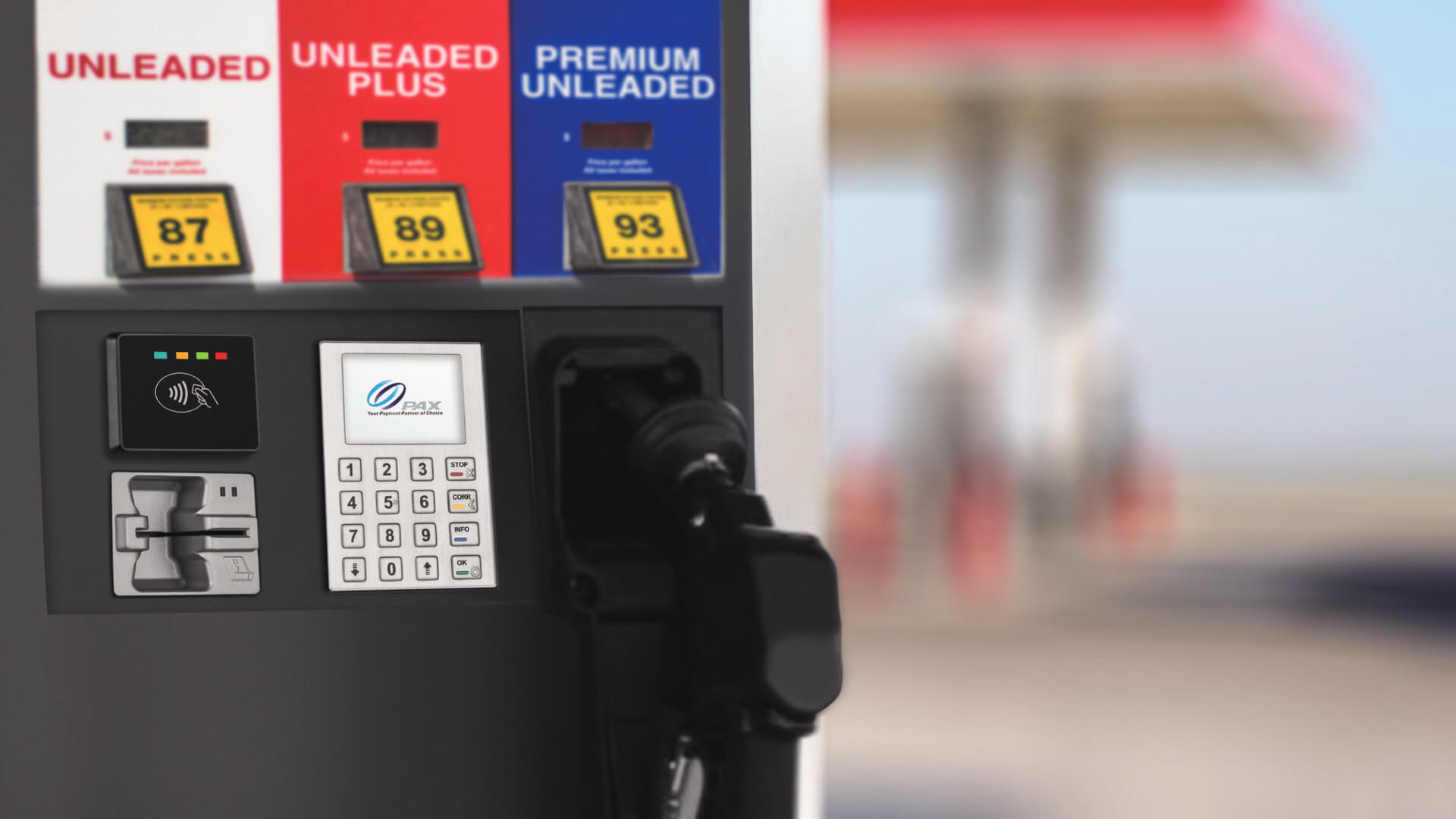 IM series on a gas station pump