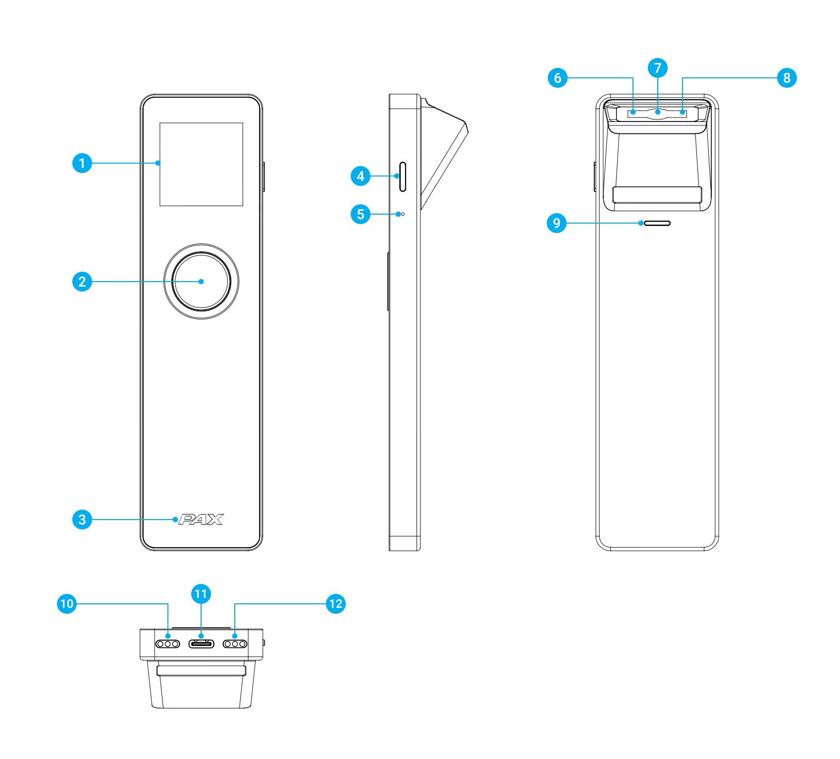 T3300 Elys Eye Touch Quick Setup Guide | Line Drawing